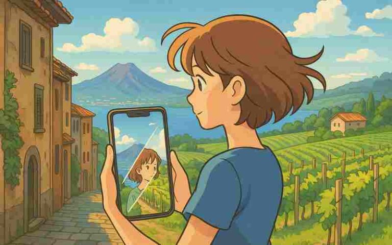 ghibli mania foto IA in stile Miyazaki