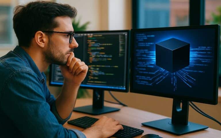 Persona che crea un’app tramite Vibe Coding senza scrivere codice
